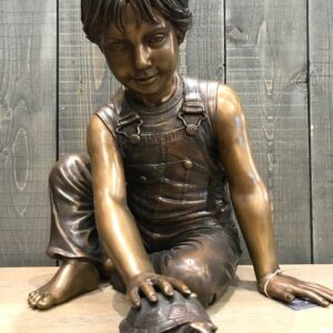 Boy & Tortoise Bronze Fountain Garden Water Feature Sculpture FO 7 9 | Avant Garden Bronzes