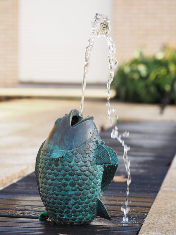 Bronze Fish Fountain Sculpture Koi Carp Water Feature FO 18 1 | Avant Garden Bronzes