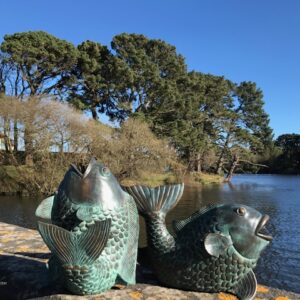 Bronze Fish Water Feature Koi Carp Fountain Sculpture 3 | Avant Garden Bronzes