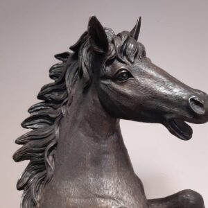 Bronze Horse Sculpture Rearing Natural Finish 102cm 4 | Avant Garden Bronzes