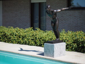 Diving In Solid Bronze Male Swimmer Sculpture 1 | Avant Garden Bronzes
