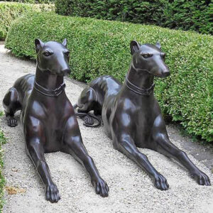 DO 11 Bronze Guard Dog Pair Sculpture 1 | Avant Garden