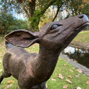 Fawn Deer Splayed Legs Bronze Sculpture 3