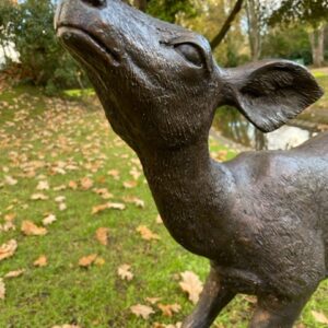 Fawn Deer Splayed Legs Bronze Sculpture 4 | Avant Garden Bronzes