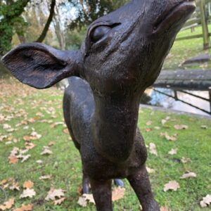 Fawn Deer Upright Legs Bronze Sculpture 6 | Avant Garden Bronzes