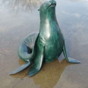 FO 39 Fine Cast Bronze Sculpture Seal Water Feature 75cm 3 | Avant Garden Bronzes