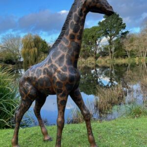 Giraffe Baby Bronze Sculpture Lifestyle 4 | Avant Garden Bronzes