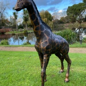 Giraffe Baby Bronze Sculpture Lifestyle 6 | Avant Garden Bronzes