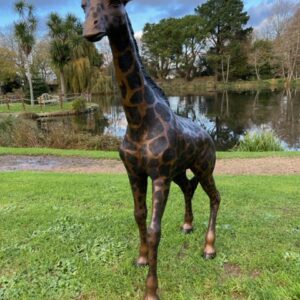 Giraffe Baby Bronze Sculpture Lifestyle 8 | Avant Garden Bronzes
