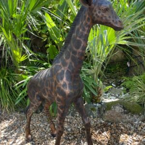 Giraffe Sculpture Solid Bronze Wild Animal 5 | Avant Garden Bronzes