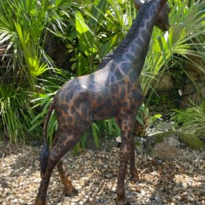 Giraffe Solid Bronze Sculpture Wild Animal 9 | Avant Garden Bronzes