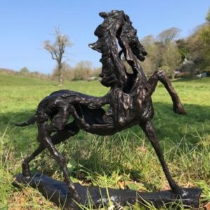 High Step Horse Solid Bronze Sculpture 3 | Avant Garden