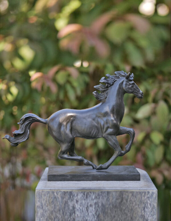 HO 26 Solid Bronze Horse Galloping Sculpture 30x38cm | Avant Garden
