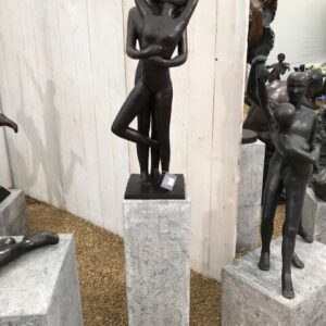 Modern Lovers Kissing 98cm Bronze Sculpture 3