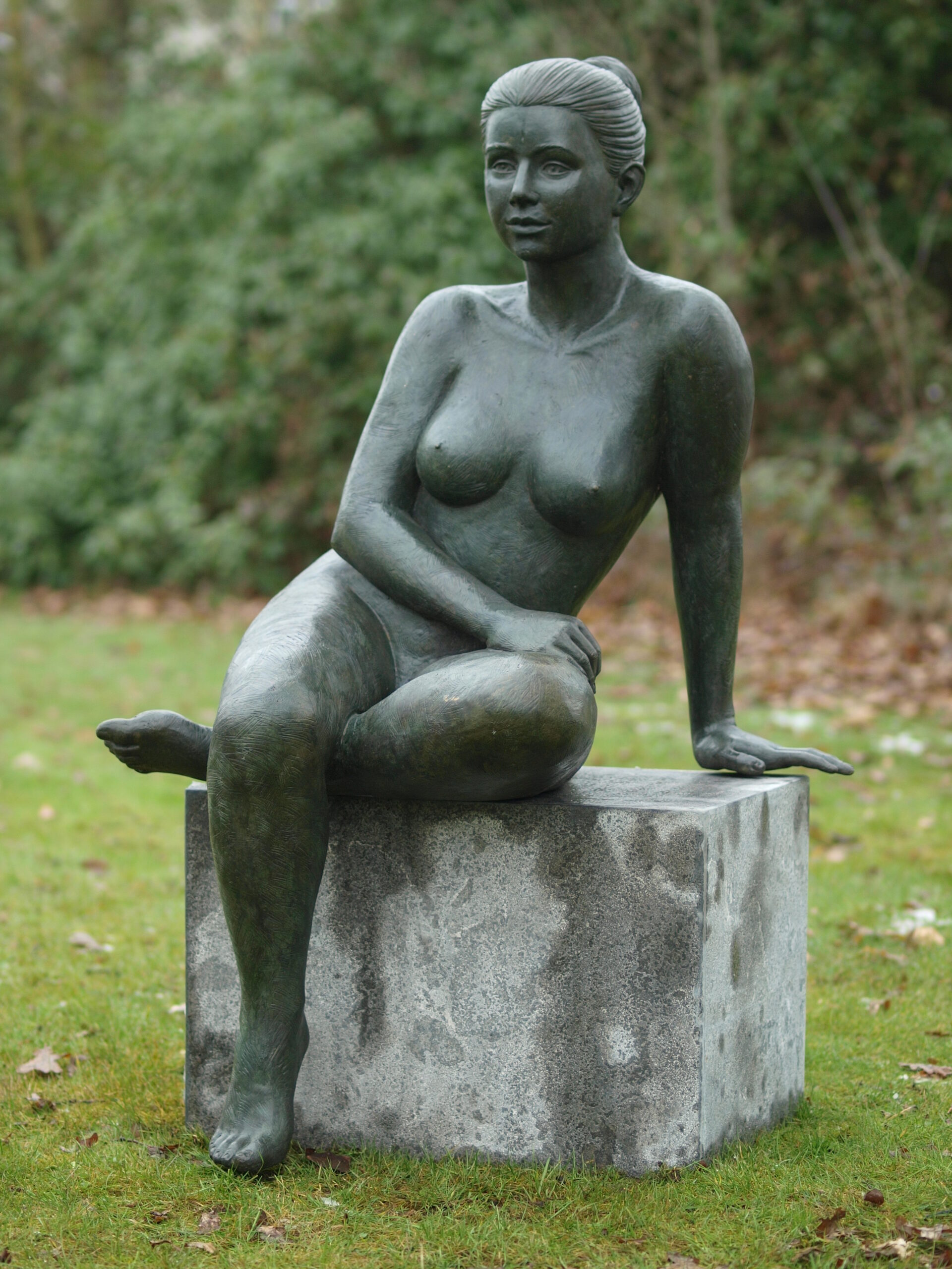 Solid Bronze Clarissa Nude Woman Sculpture 120cm 1 | Avant Garden