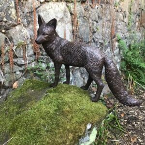 Solid Bronze Fox Sculpture 3