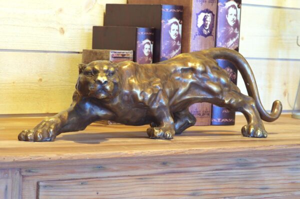 Bronze Jaguar Wild Cat Prowling Art Sculpture WI 8 1 | Avant Garden Bronzes