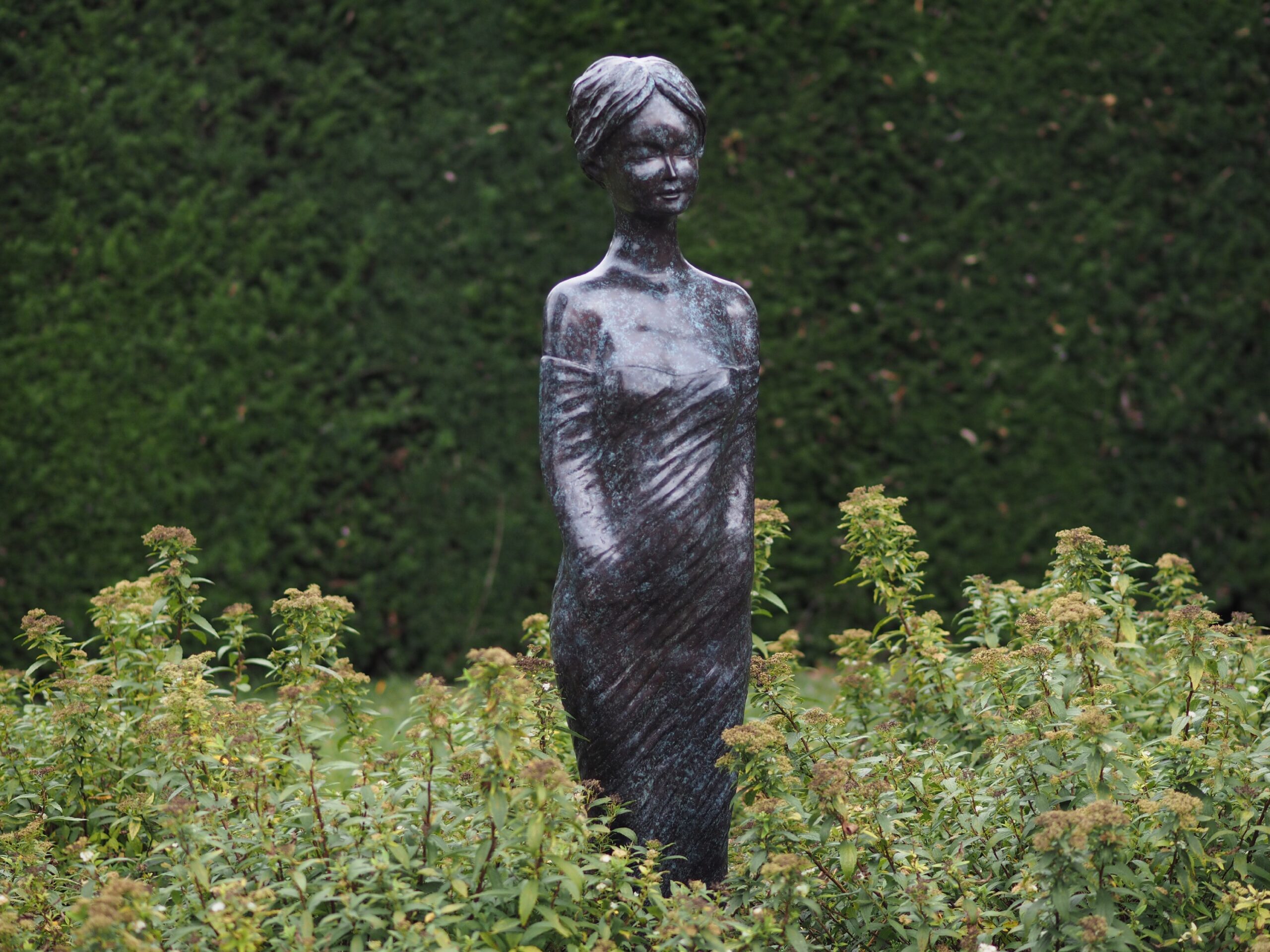 Solid Bronze Lady Camellia 138cm 1 | Avant Garden Bronzes