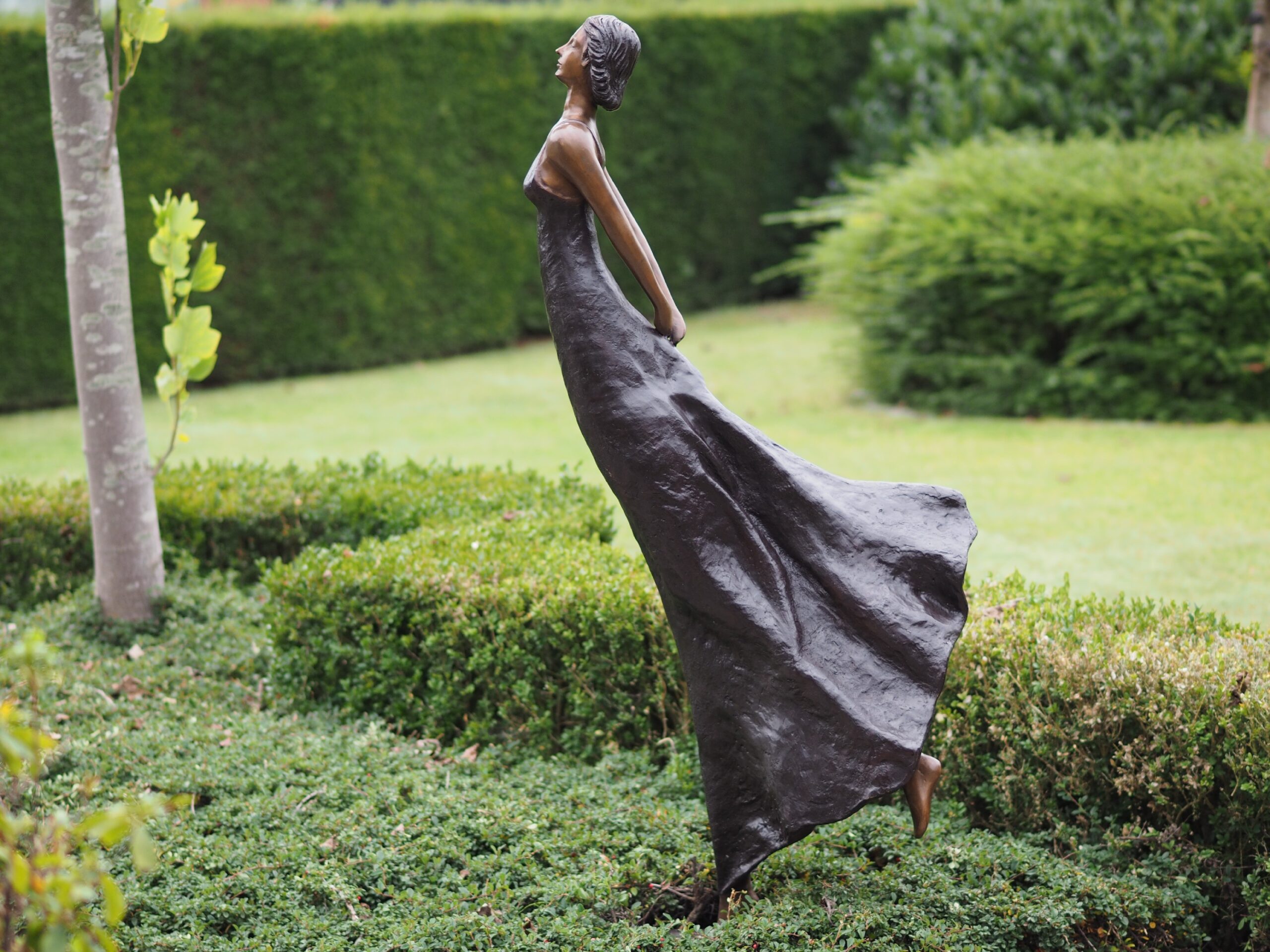 Solid Bronze Lady Marie Sculpture 167cm 1 | Avant Garden