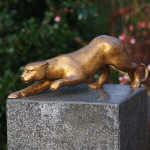 Stretching Cheetah Big Cat Bronze Figurine Figure Sculpture Signed Original  5 x 10