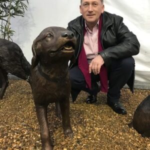 Retriever Dog Bronze Sculpture Lifesize DO 14 3 | Avant Garden Bronzes