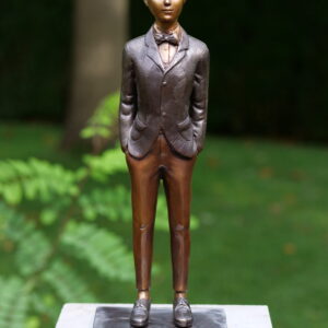 Handsome Young Man Suited Boy Bronze Sculpture BO 42 3 | Avant Garden Bronzes
