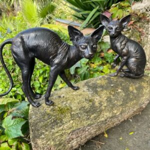 Sphynx Cats Lifestyle Bronze Sculptures 3 | Avant Garden Bronzes