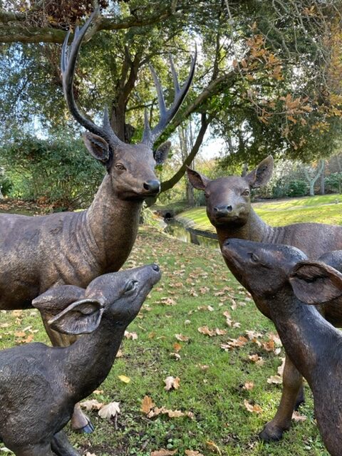 Bronze Stag 131cm Wild Deer Garden Sculpture WI 3 11 | Avant Garden Bronzes