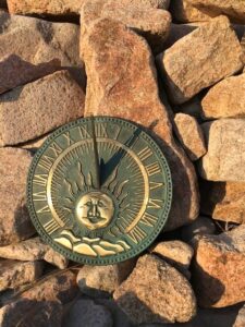 Garden Sundial Solid Bronze Verdigris Ornament Sunface AR 16 3 | Avant Garden Bronzes