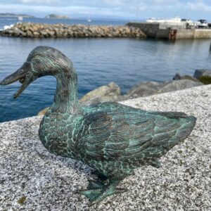 Verdigris Duck Fountain Bronze Sculpture 3 | Avant Garden Bronzes