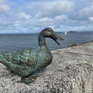 Verdigris Duck Fountain Bronze Sculpture 4 | Avant Garden Bronzes