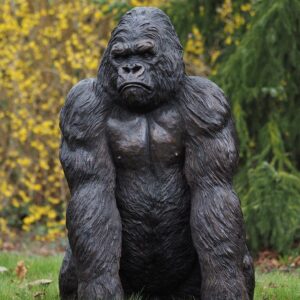 Bronze Gorilla Sculpture King Kong Ape Garden Ornament 121cm WI 17 1 | Avant Garden Bronzes