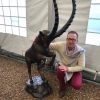 WI 53 Solid Bronze Ibex Mountain Goat Rearing Sculpture 2 | Avant Garden Bronzes