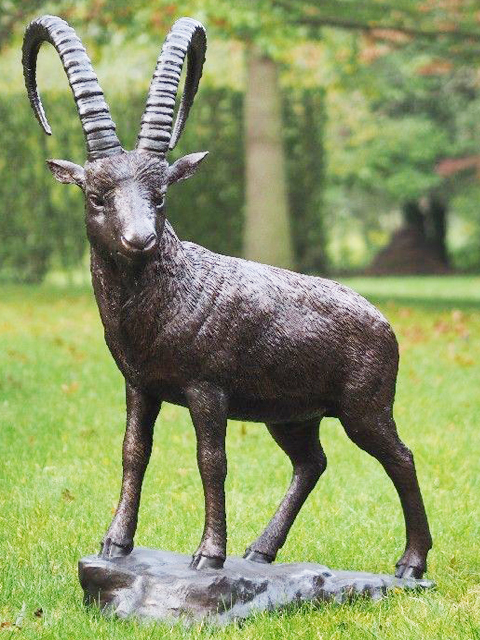 WI 54 Fine Cast Solid Bronze Ibex Mountain Goat Sculpture 1 | Avant Garden Bronzes
