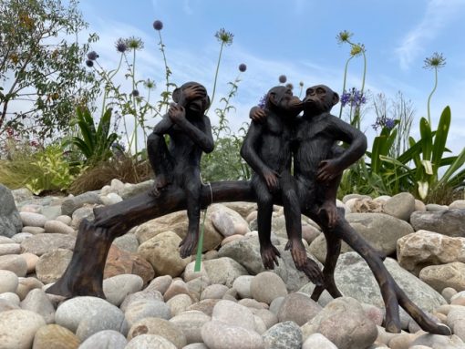 WI 60 Bronze Sculpture Chimpanzees 45cm 7 | Avant Garden Bronzes