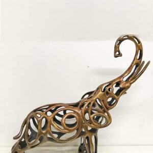WI 62 Solid Bronze Elephant Modern Sculpture 3 | Avant Garden Bronzes