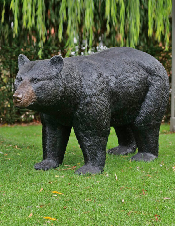 Wild Black Bear Bronze Animal Sculpture WI 63 1 | Avant Garden Bronzes