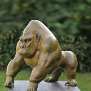 WI 66 Solid Bronze Gorilla Sculpture 38x33x45cm 1 | Avant Garden Bronzes