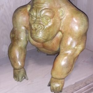 WI 66 Solid Bronze Gorilla Sculpture 38x33x45cm 3 | Avant Garden Bronzes