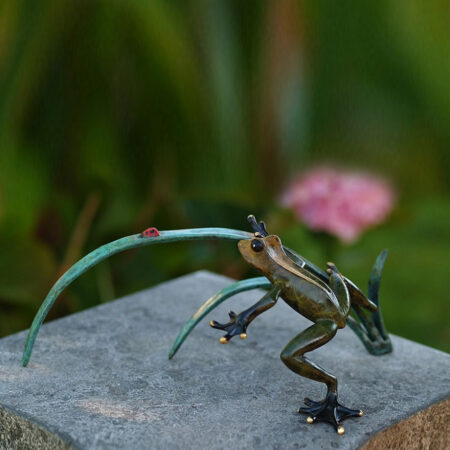 Bronze Sculpture Frog Ladybird