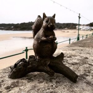 MI 36 Solid Bronze Squirrel Sculpture 3 | Avant Garden Bronzes