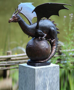 MI 7 Bronze Dragon Fountain Finial Sculpture Garden Ornament 2 | Avant Garden Bronzes