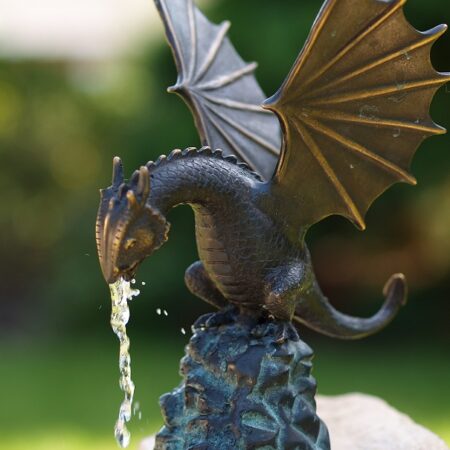 FO 57 Solid Bronze Dragon Fountain Sculpture 1 | Avant Garden Bronzes