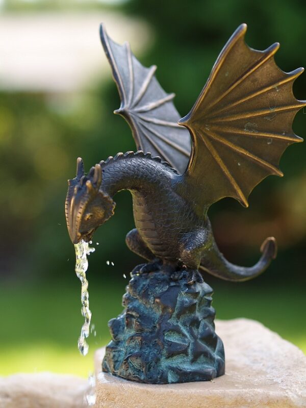 FO 57 Solid Bronze Dragon Fountain Sculpture 1 | Avant Garden Bronzes