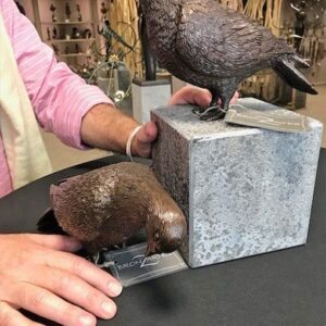 BI 66 Bronze Sculpture Feeding Pigeon Fine Cast Bronze Sculpture 7 | Avant Garden Bronzes