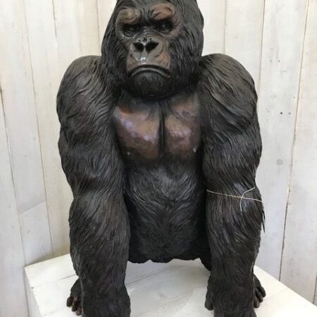 WI 17 Solid Bronze Gorilla Sculpture King Kong 121cm high 4 | Avant Garden Bronzes