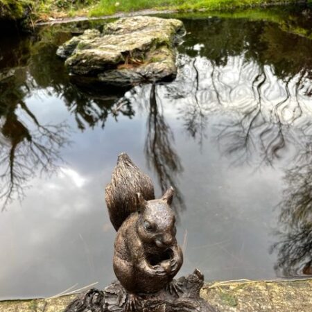 MI 36 Solid Bronze Squirrel Sculpture Jersey 5 | Avant Garden Bronzes