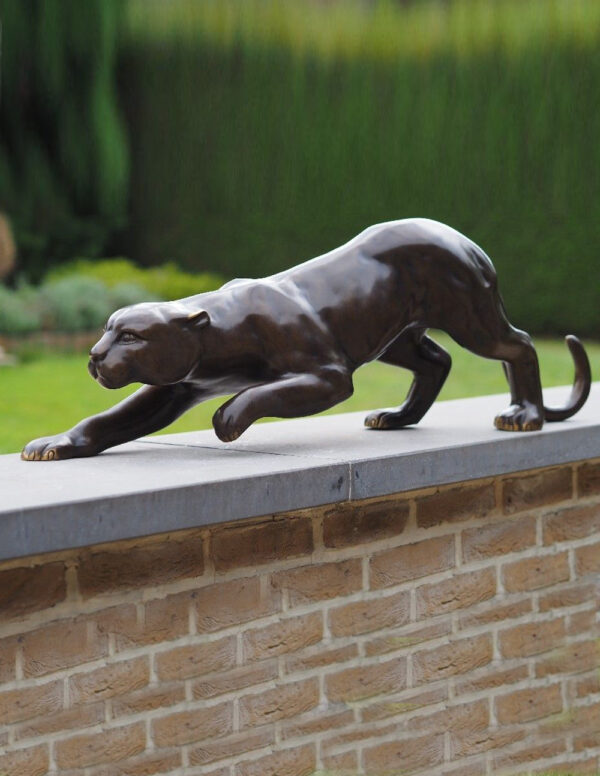 WI 50 Solid Bronze Black Panther Sculpture 1 | Avant Garden Bronzes