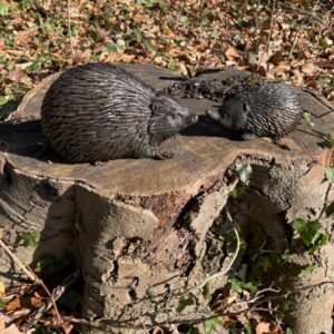 Bronze Hedgehog & Hoglet Spiny Garden Animal Sculpture (Set of 2) WI 35 6 | Avant Garden Bronzes