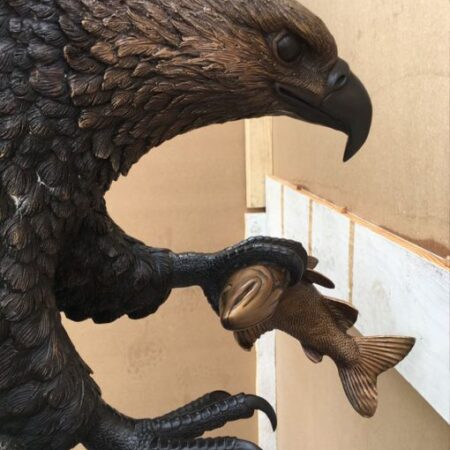 BI 53 Solid Bronze Eagle Lifesize Wingspread Sculpture 8 | Avant Garden Bronzes